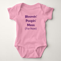 Engraçada Poopa Mess Poop Humor Baby Girl Romper