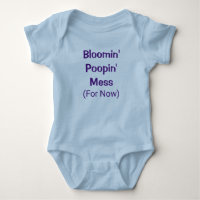 Engraçada Poopin Mess Poop Humor Baby Boy Romper