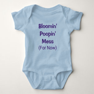 Body Para Bebê Engraçada Poopin Mess Poop Humor Baby Boy Romper