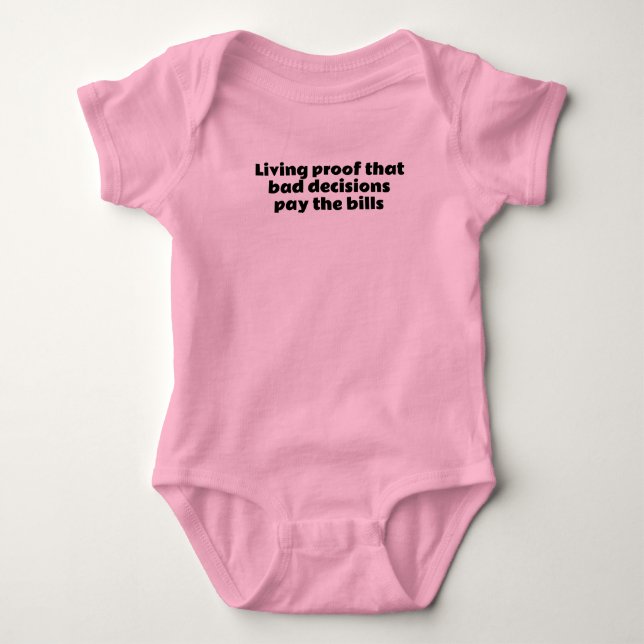 Body Para Bebê Engraçadas Decisões Ruins (Frente)