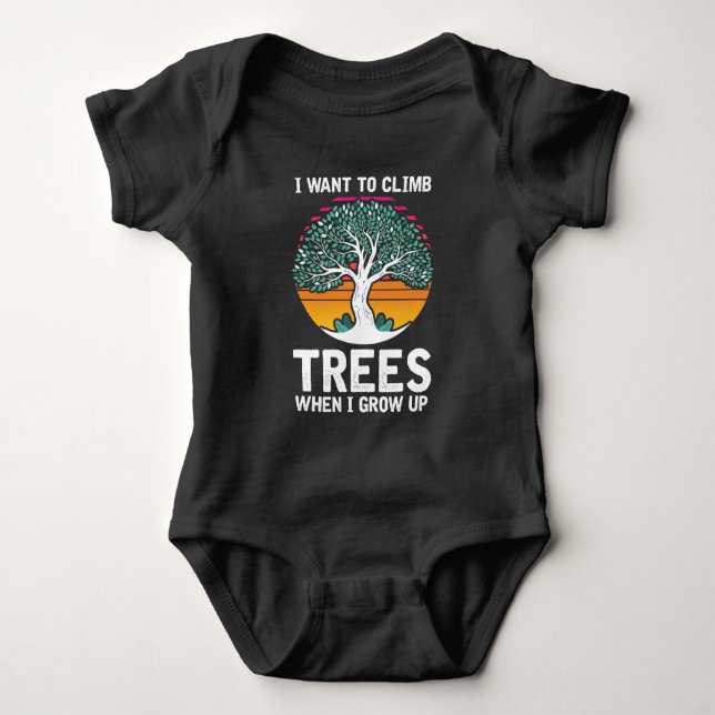 Body Para Bebê Engraçado Árvore Clima Kid Arborist Futuro Emprego (Frente)