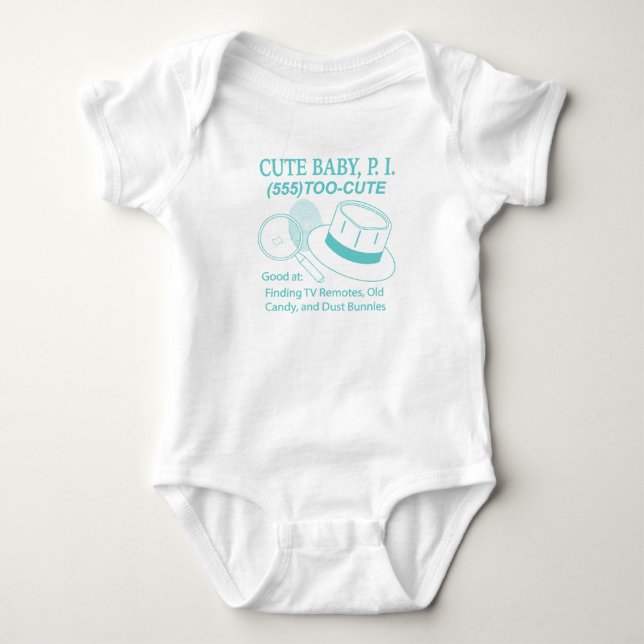 Body Para Bebê Engraçado Bebê P.I. (Frente)