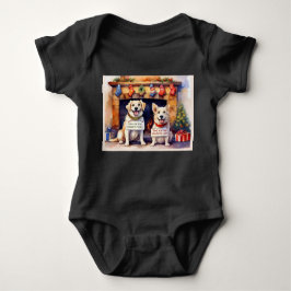 Body Para Bebê Engraçado Cachorro Natal Bebê Bodô