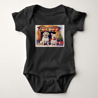 Body Para Bebê Engraçado Cachorro Natal Bebê Bodô