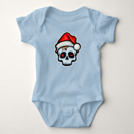 Body Para Bebê Engraçado Caveira de Natal, Estilo de Cartoon