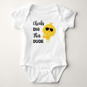 Body Para Bebê Engraçado E Engraçado Citar Pintinhos De Bebês Faz