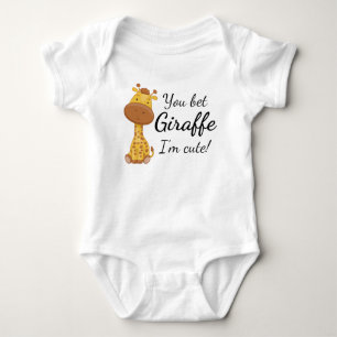 Body Para Bebê Engraçado Girafa: Você aposta que girafa que sou