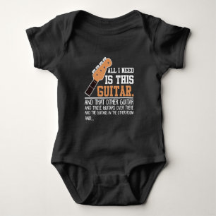 Body Para Bebê Engraçado Guitarista Eu preciso de todos os Guita