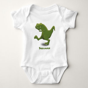 Body Para Bebê Engraçado humor de desenho animado de T rex dinoss