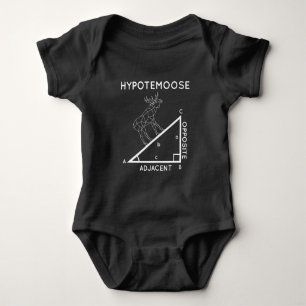 Body Para Bebê Engraçado Matemática Pun Moose Hipotenusa Matem