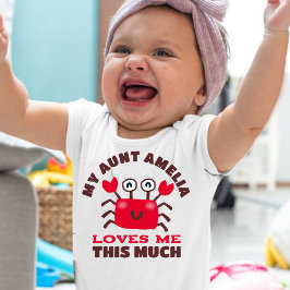 Body Para Bebê Engraçado Minha Tia me ama