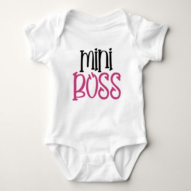 Body Para Bebê Engraçado Mini Boss Girl (Frente)