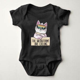 Body Para Bebê Engraçado Montanha Snowboard Dom Gift Cat Lover