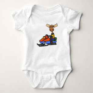 Body Para Bebê Engraçado Moose Snowmobily