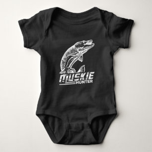 Body Para Bebê Engraçado Muskellunge Fish Muskie Hunter Musky Pe