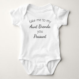 Body Para Bebê Engraçado Personalizado Leve-me à Minha Tia Seu Ca