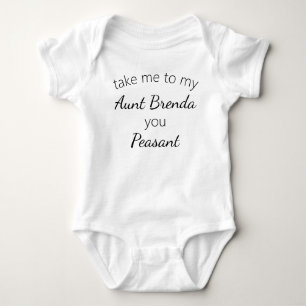 Body Para Bebê Engraçado Personalizado Leve-me à Minha Tia Seu Ca