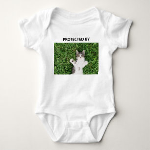 Body Para Bebê Engraçado Protegido Por Foto De Gato