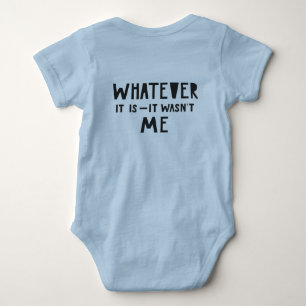 Body Para Bebê Engraçado texto criativo 'It't Me' Blue Boy