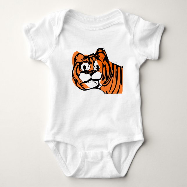 Body Para Bebê Engraçado Tiger (Frente)