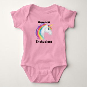 Body Para Bebê Entusiasta do Unicorn