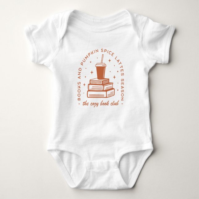 Body Para Bebê Época de Especiarias de Livros e Pumpkin (Frente)