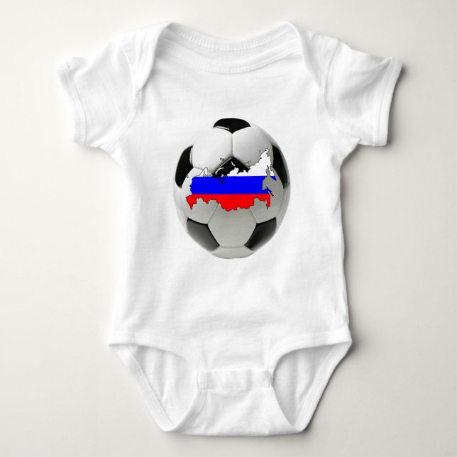 Body Para Bebê Equipa nacional de Rússia (Frente)