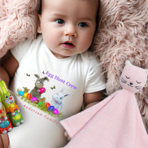 Equipe de Caça ao Ovo Personalizada Nome da Famíli