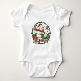 Body Para Bebê Equipe de Natal Aconchegante – Urso Polar Fofo & B