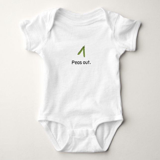 Body Para Bebê Ervilhas para fora (Frente)