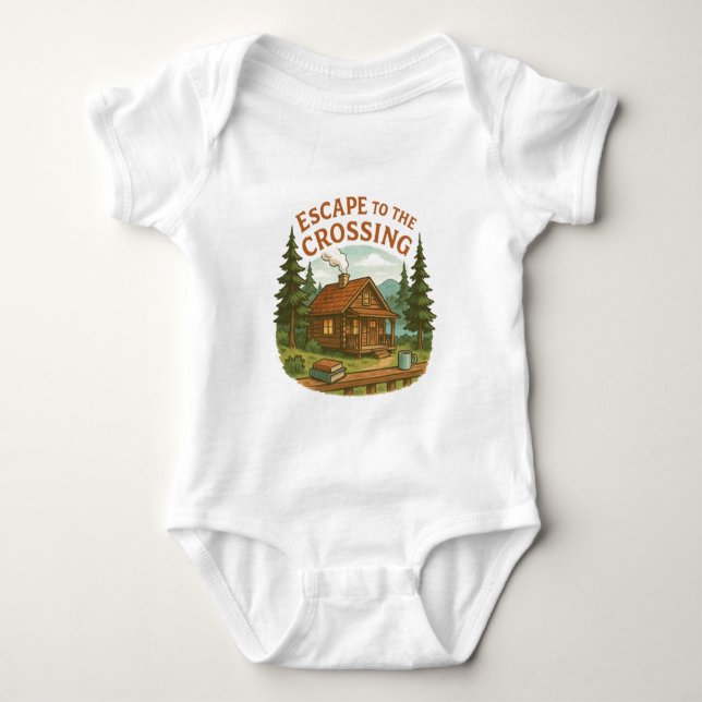 Body Para Bebê ESCAPE PARA A CROSSING Maggie Sullivan Cozy Cabin (Frente)