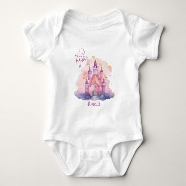 Body Para Bebê Escolha feliz personalizável (Frente)