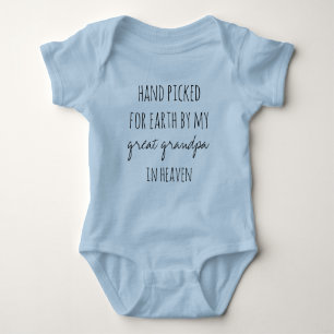Body Para Bebê Escolhido à Mão Para a Terra Pelo Meu Bisavô