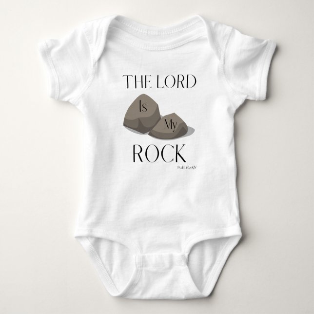 Body Para Bebê Escritura De Bíblia Do Psalm 18:2 KJV Unisex (Frente)