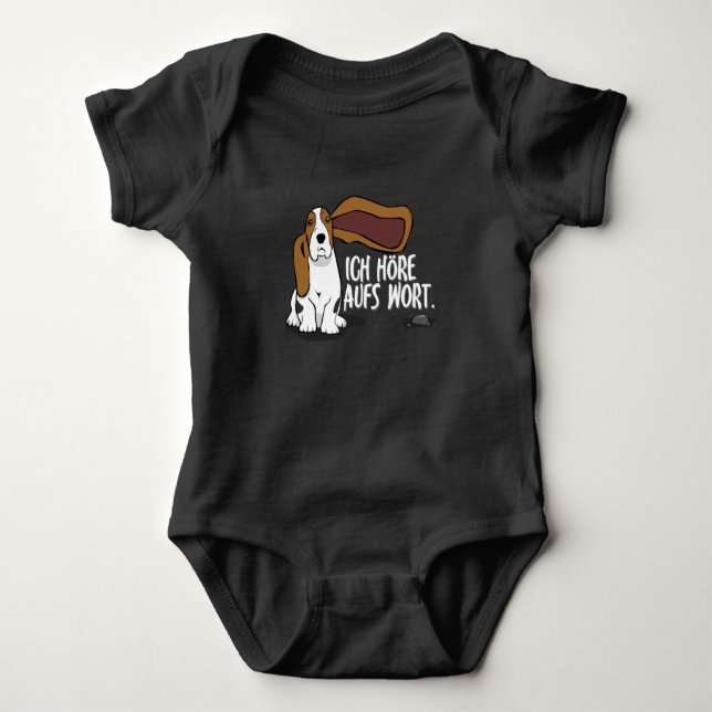 Body Para Bebê Escuto A Palavra Hound Dizendo Presente (Frente)