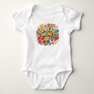 Body Para Bebê Espalhe Bondade – Lindo Arco-íris Floral