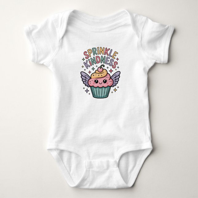 Body Para Bebê Espalhe Gentileza | Cupcake (Frente)