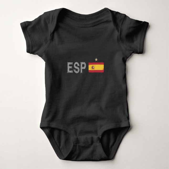 Body Para Bebê Espanha Futebol Fan Shirt Espanha (Frente)
