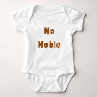 Body Para Bebê Espanhol engraçado do Romper do bebê nenhum Hablo