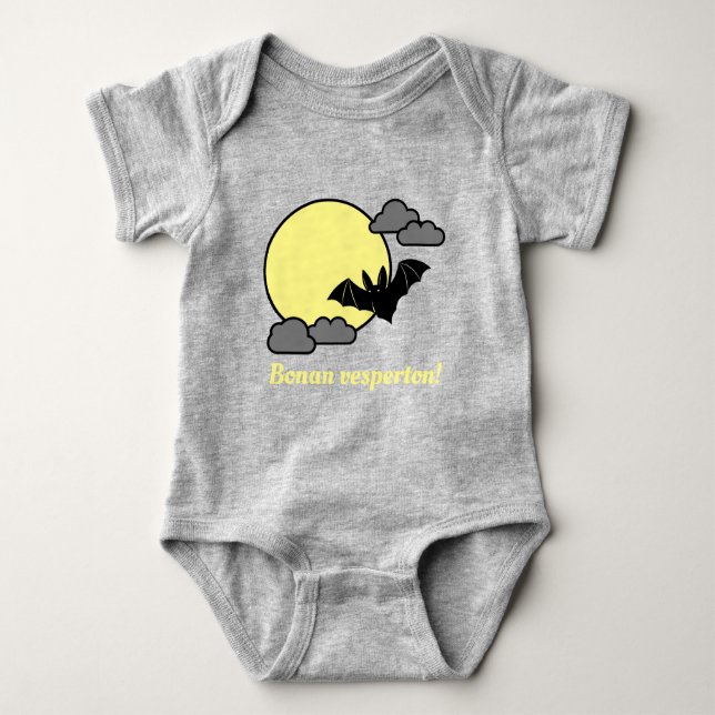 Body Para Bebê Esperanto: Bonan Vesperton! (Frente)