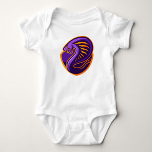 Body Para Bebê Esportes de cobra púrpura