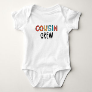 Body Para Bebê Esquadrão De Primo Da Família Retro Da Cousin Crew