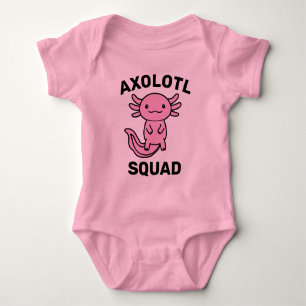 Body Para Bebê Esquadrão engraçado e fofo de Axolote Festa editáv