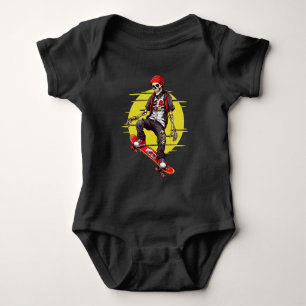 Body Para Bebê Esqueleto de Skate