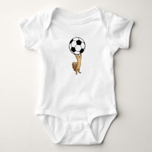 Body Para Bebê Esquilo com bola de futebol