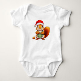 Body Para Bebê Esquilo de Natal – Design de Férias para Bebês