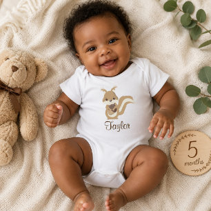 Body Para Bebê Esquilo Feliz