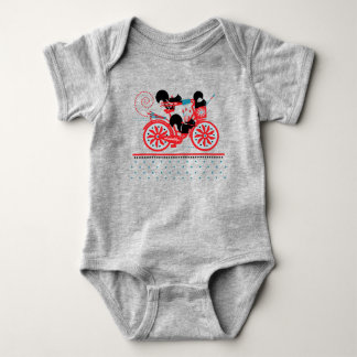 Body Para Bebê Esquilos em uma Bicicleta Onsie