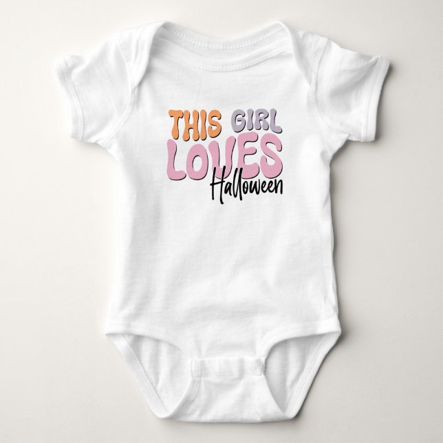 Body Para Bebê Essa Garota Ama o Halloween (Frente)