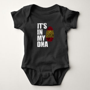 Body Para Bebê Está na minha Espanha de DNA, bandeira espanhola